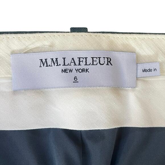 M.M. Lafleur The Smith Washable Wool Twill Pants in Blue Jade Size 6 Work Office - Picture 9 of 9